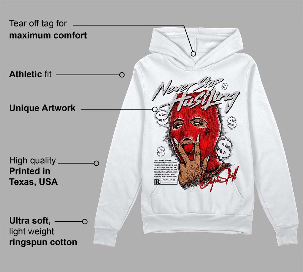 Cherry 12s superstreetwear Hoodie Sweatshirt Never Stop Hustling Graphic