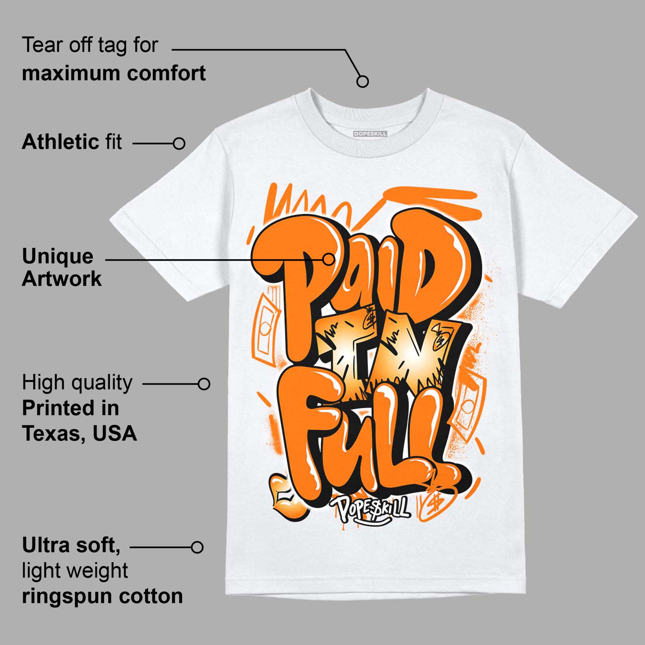 Dunk Low Magma Orange superstreetwear T-Shirt New Paid In Full Graphic