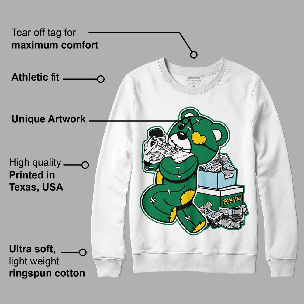Lucky Green 5s superstreetwear Sweatshirt Bear Steals Sneaker Graphic