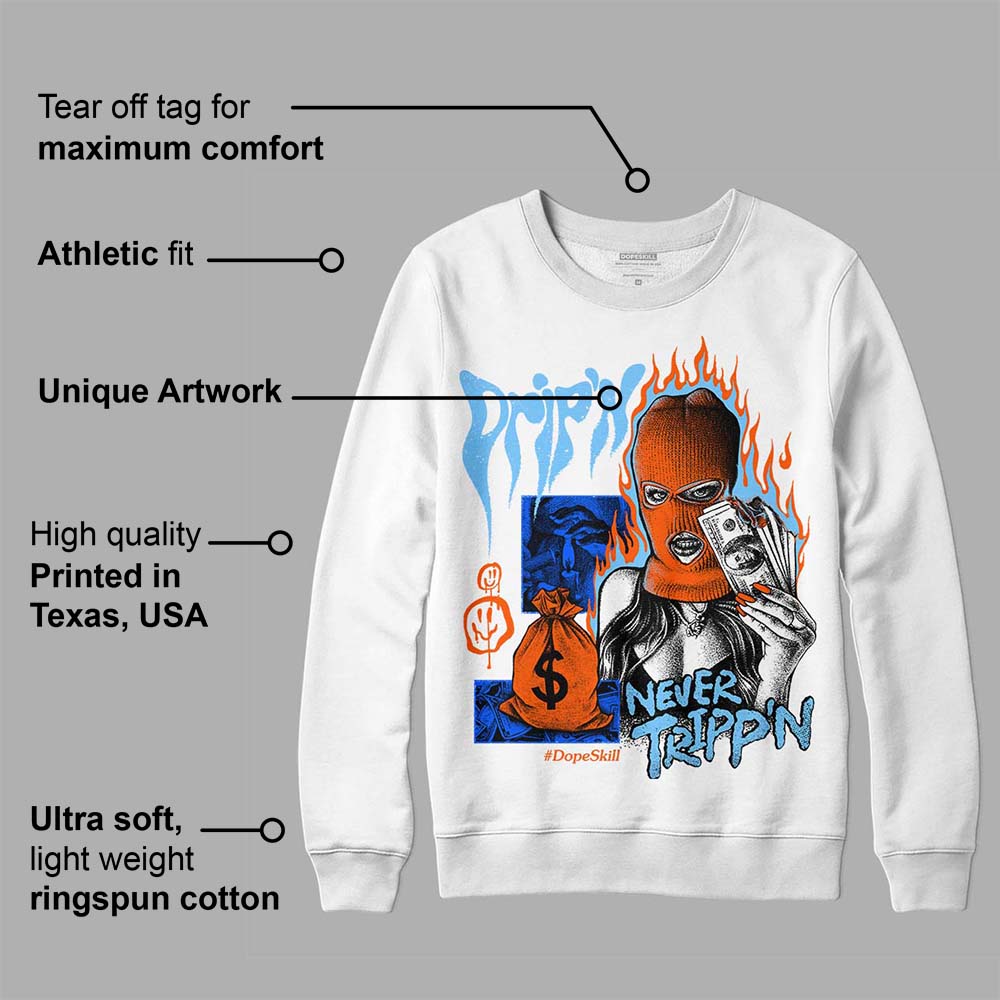 Dunk Futura University Blue superstreetwear Sweatshirt Drip'n Never Tripp'n Graphic