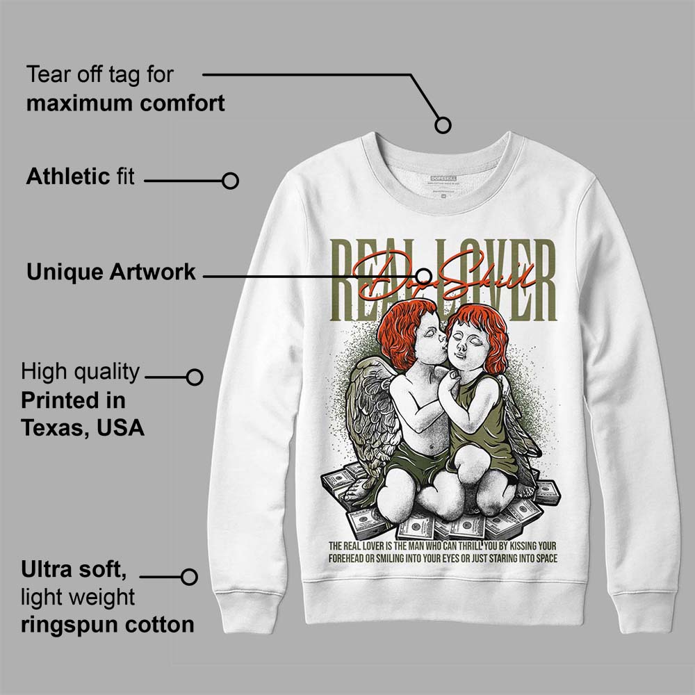 Olive Collection superstreetwear Sweatshirt Real Lover Graphic