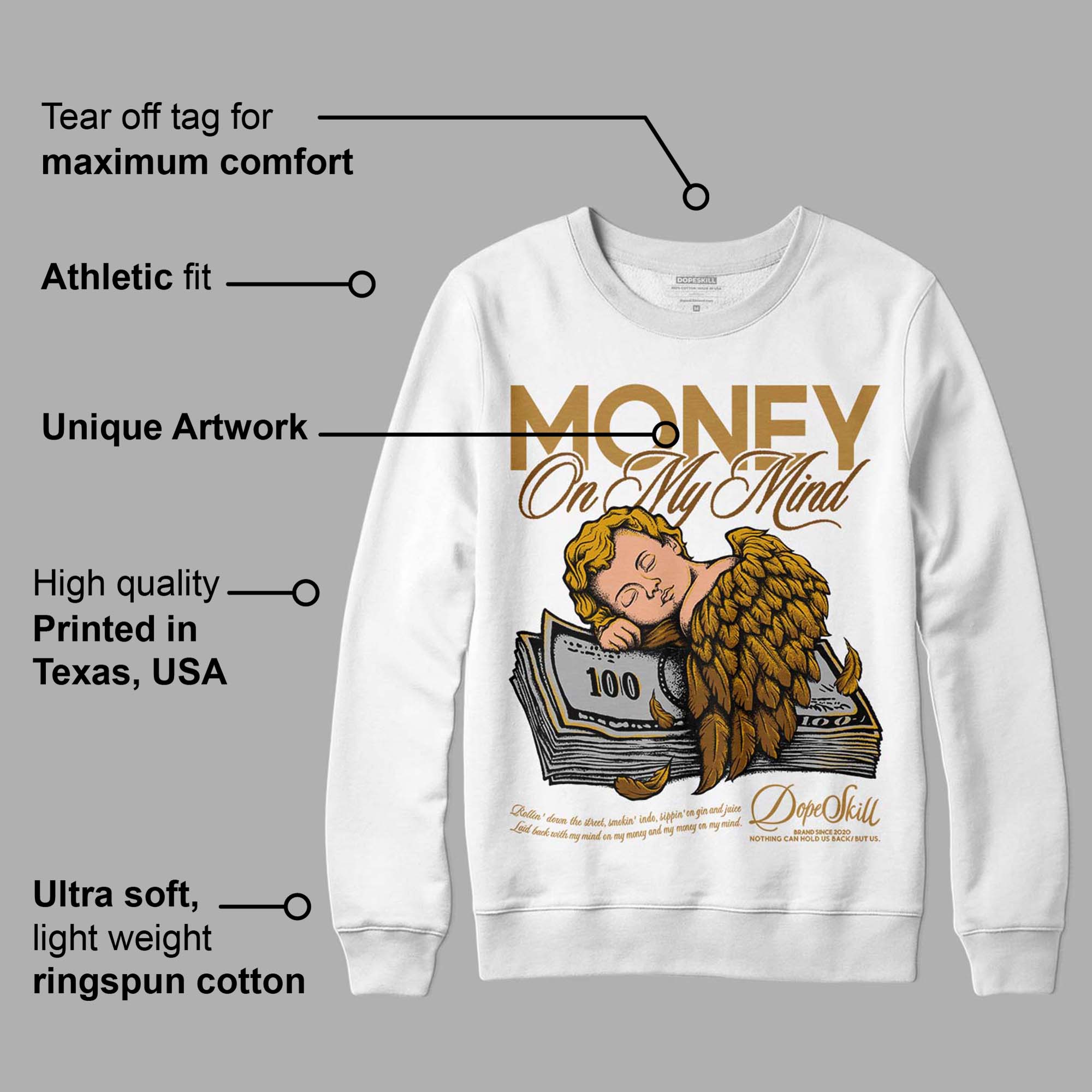 Wheat 13s superstreetwear Sweatshirt MOMM Graphic