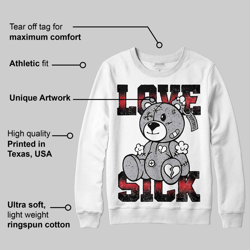 White Cement 4s superstreetwear Sweatshirt Love Sick Graphic
