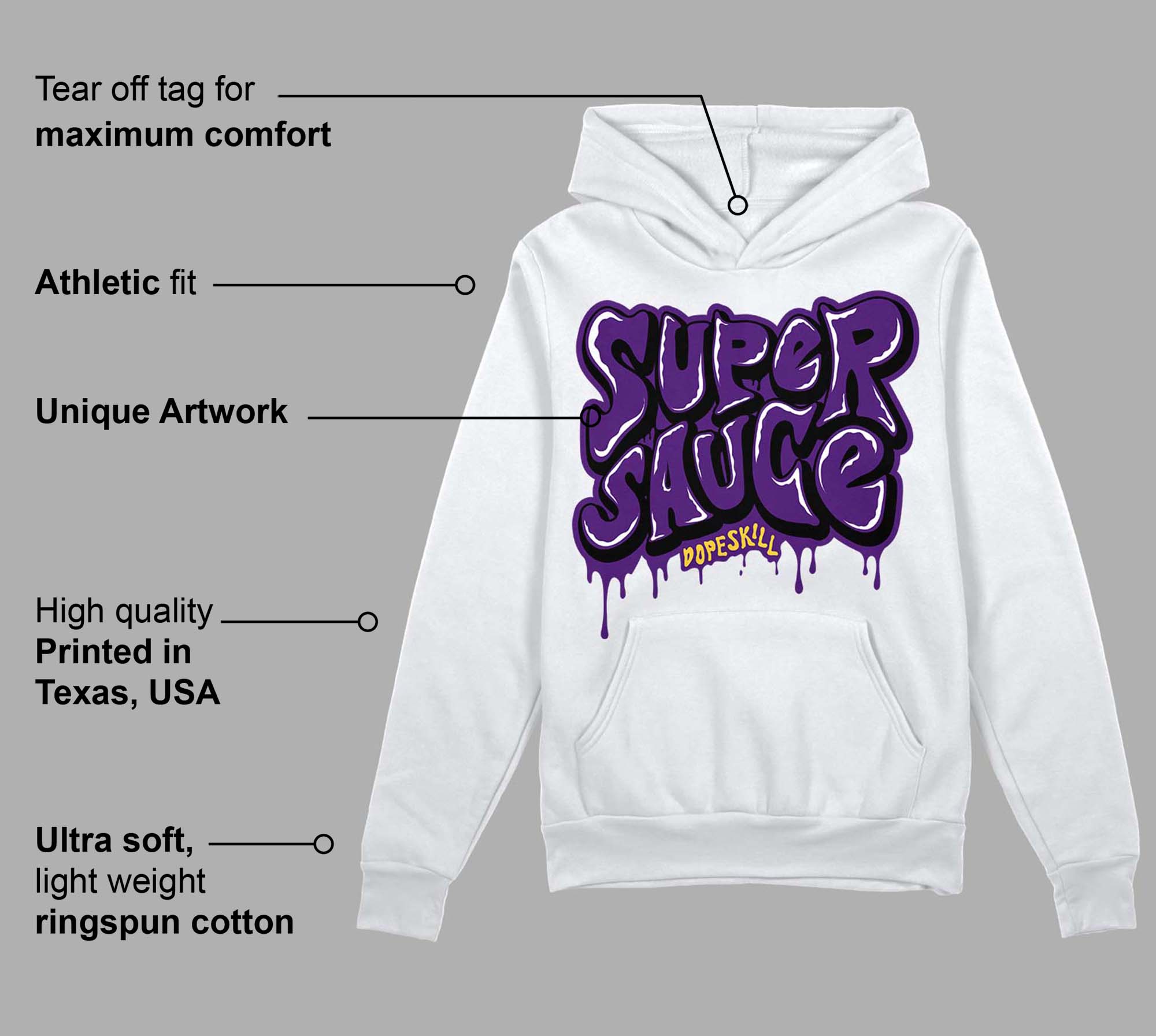 Field Purple 12s superstreetwear Hoodie Sweatshirt Super Sauce Graphic