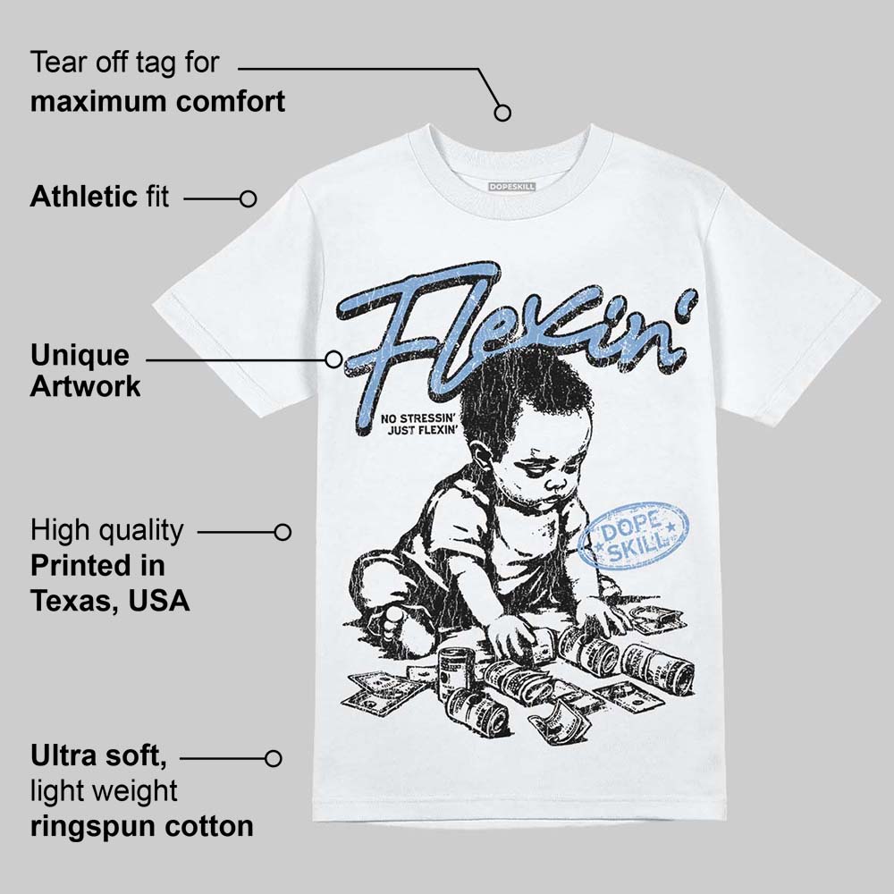 University Blue 5s superstreetwear T-Shirt Flexin' Graphic