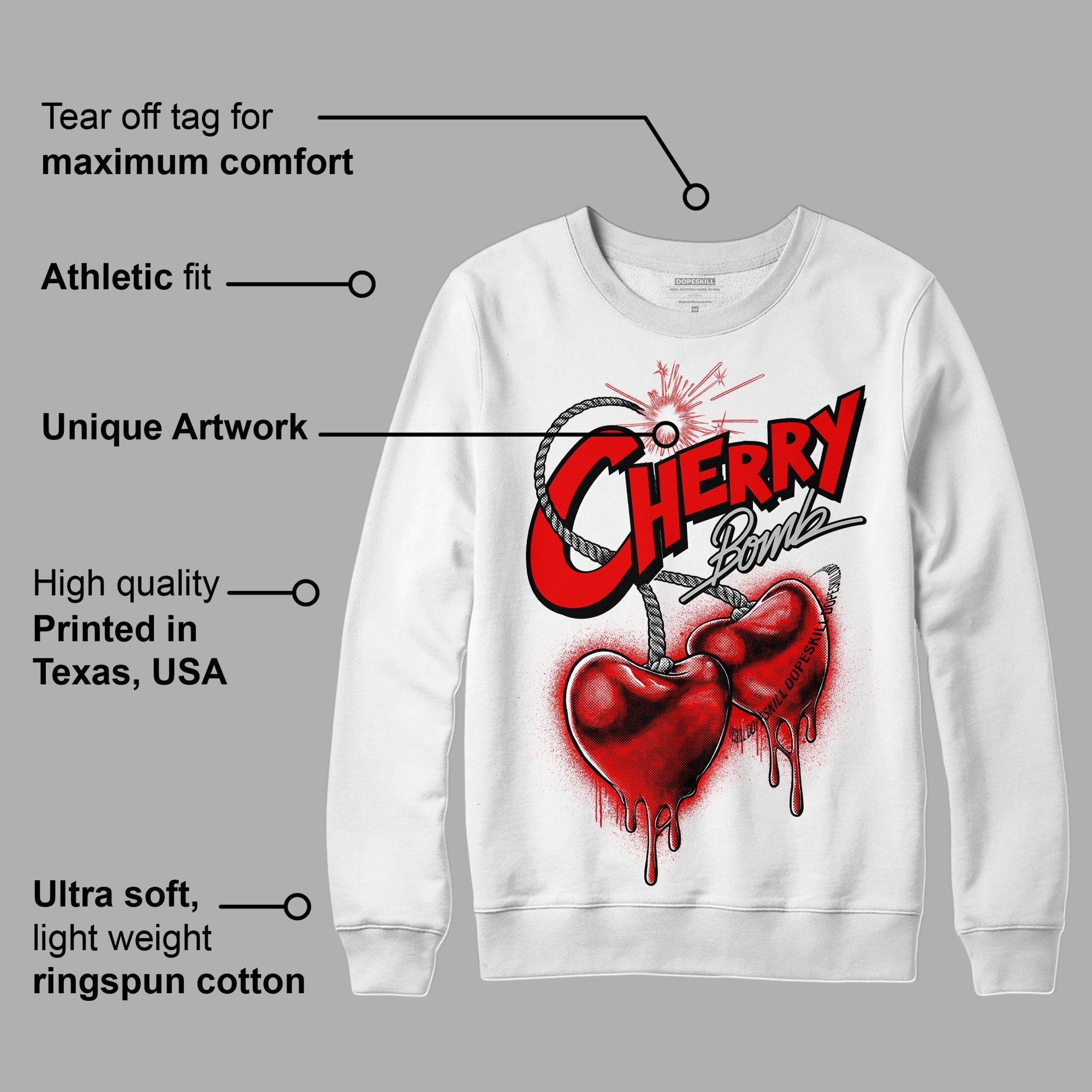 Cherry 12s superstreetwear Sweatshirt Cherry Bomb Graphic