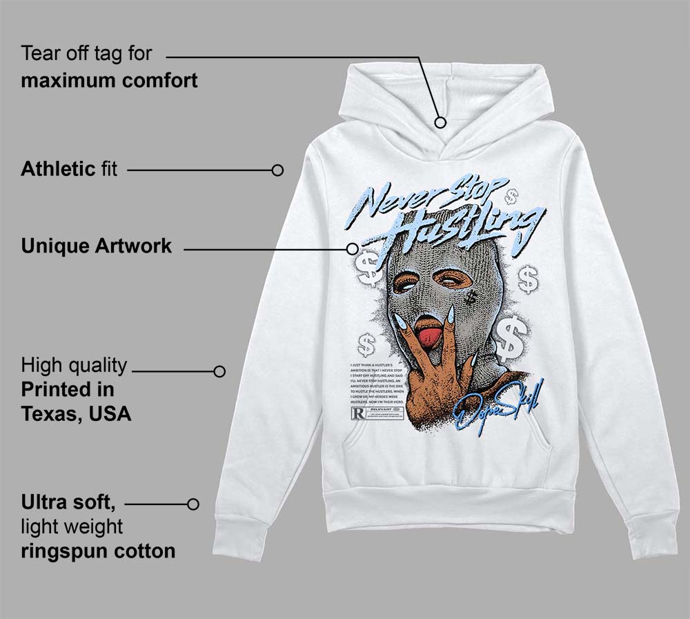 Cool Grey 11s superstreetwear Hoodie Sweatshirt Never Stop Hustling Graphic