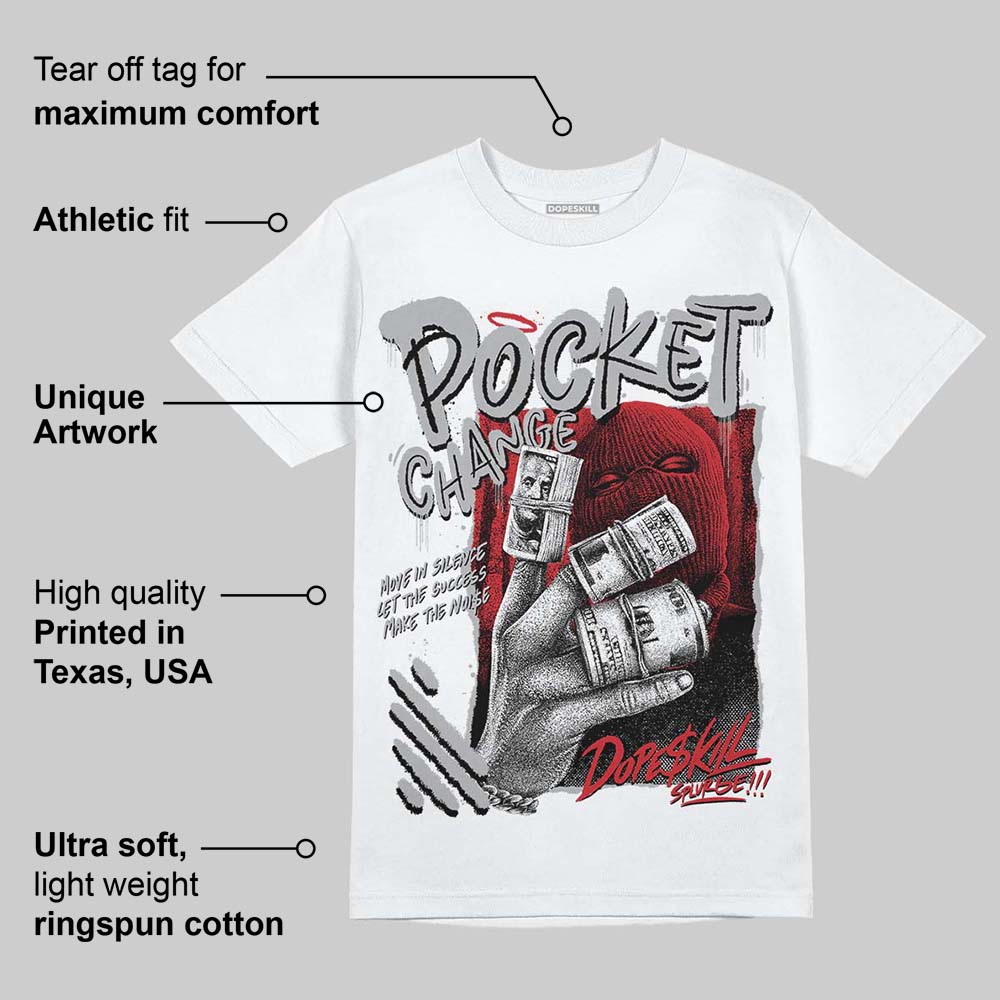 White Cement 4s superstreetwear T-Shirt Pocket Change Graphic