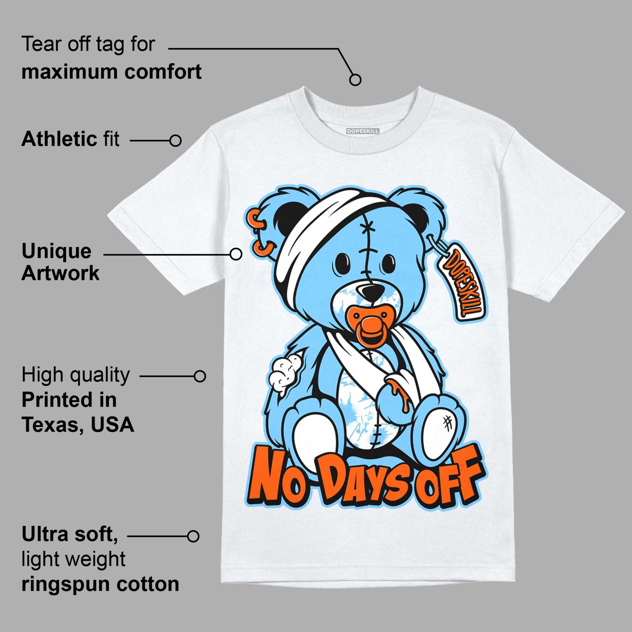 Dunk Low Futura University Blue superstreetwear T-Shirt Hurt Bear Graphic