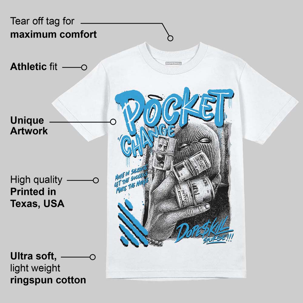 Military Blue 4s superstreetwear T-Shirt Pocket Change Graphic