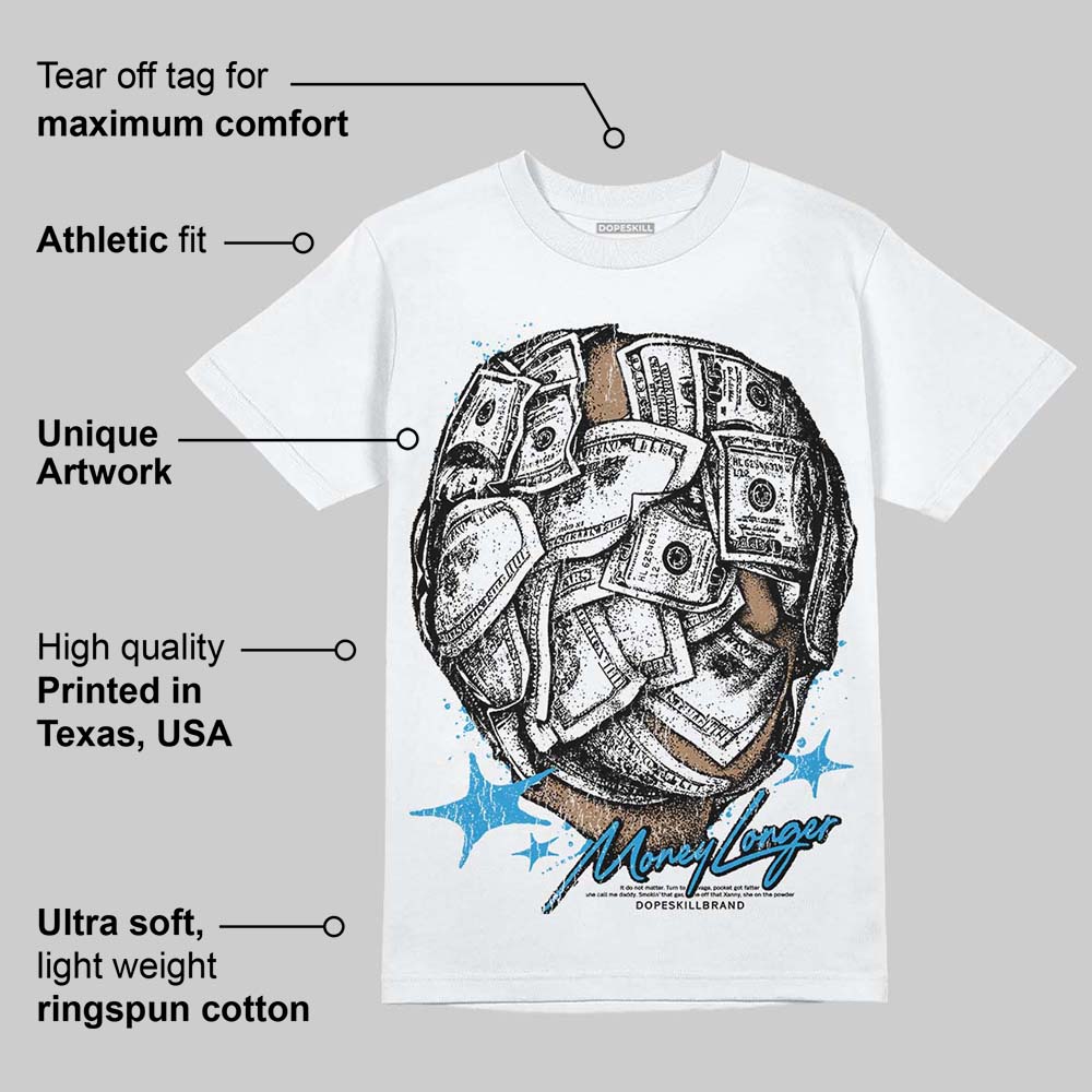 Military Blue 4s superstreetwear T-Shirt Money Longer Graphic