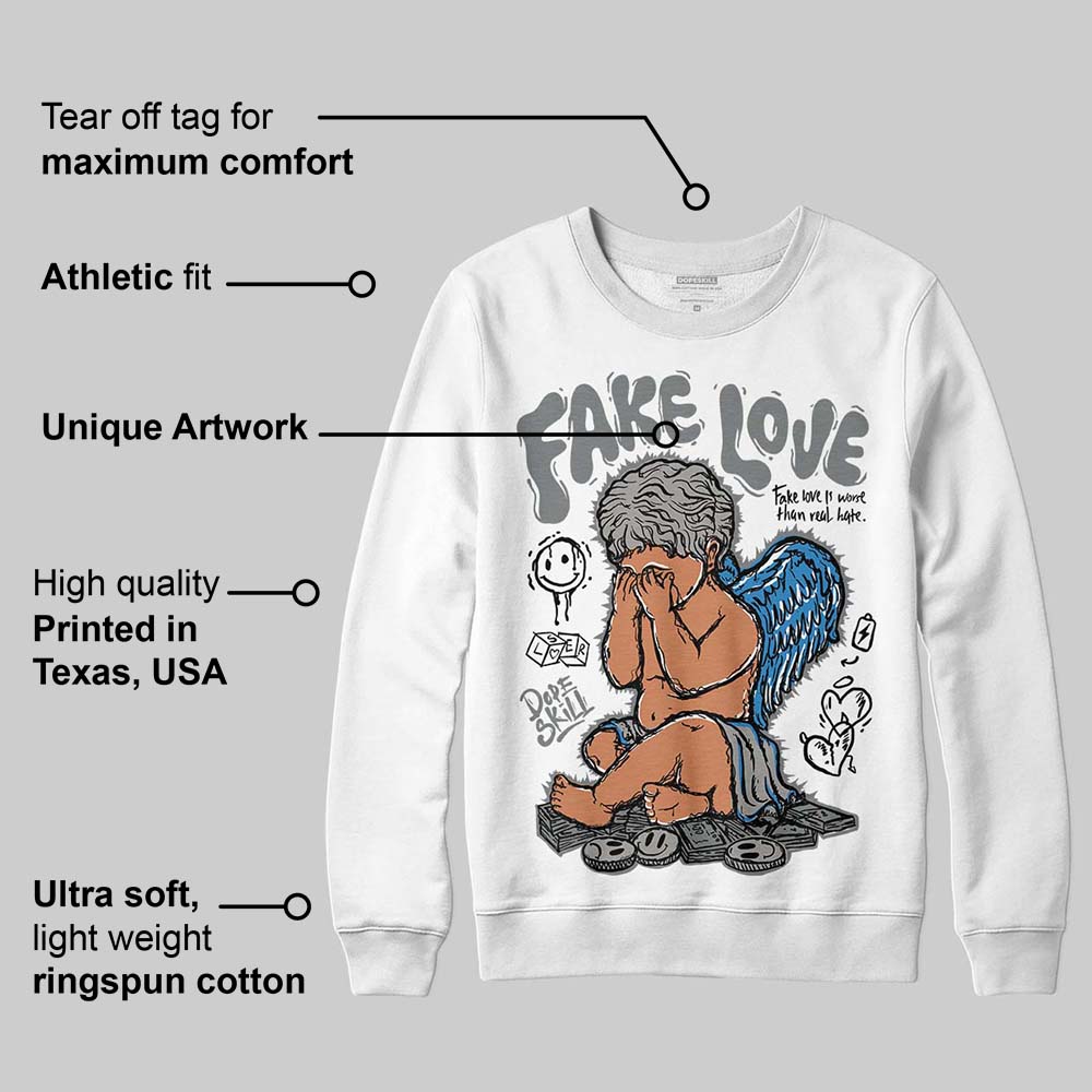 Cool Grey 9s superstreetwear Sweatshirt False Love Graphic