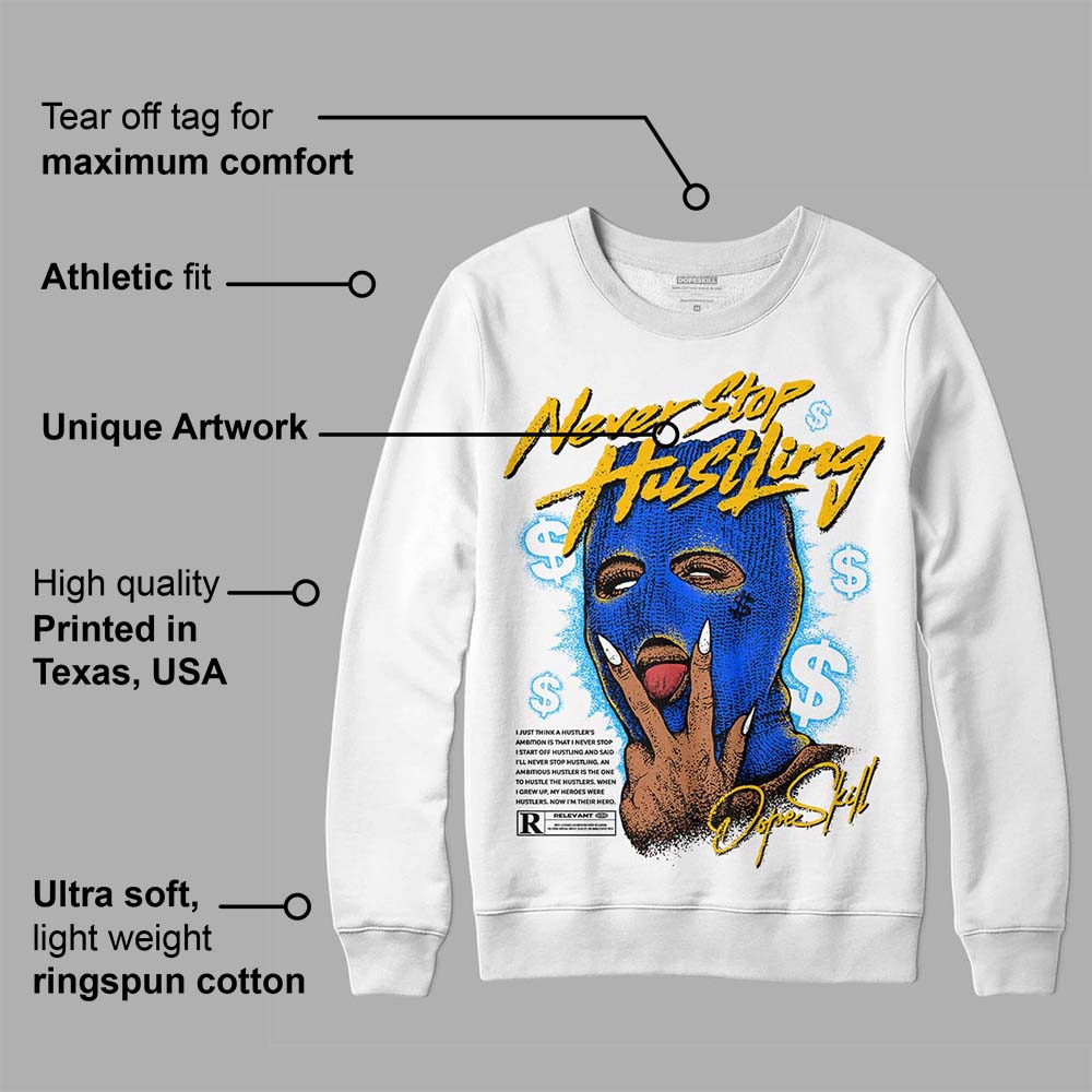 Royal Blue Collection superstreetwear Sweatshirt Never Stop Hustling Graphic