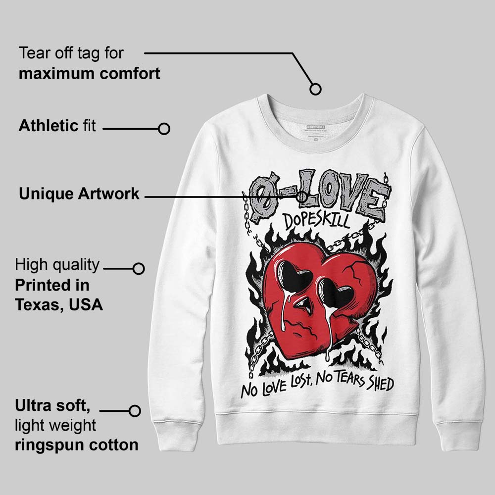 White Cement 4s superstreetwear Sweatshirt Crying Heart Graphic