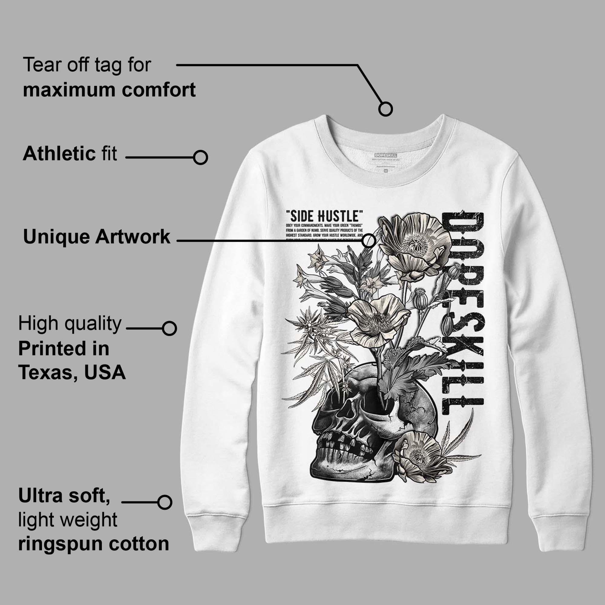 Off Noir 3s superstreetwear Sweatshirt Side Hustle Graphic