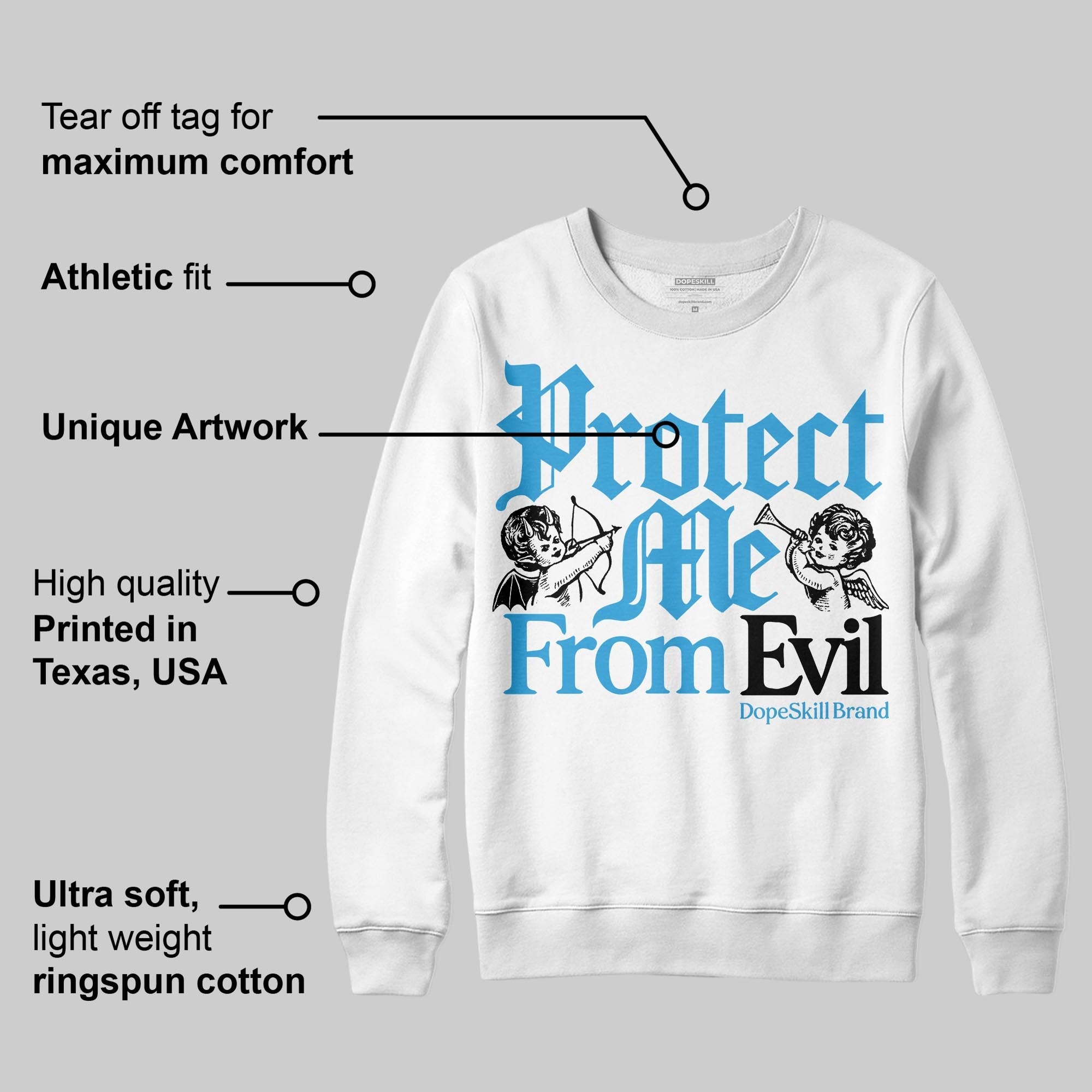 UNC Reimagined 1s superstreetwear Sweatshirt Protect Me From Evil Graphic