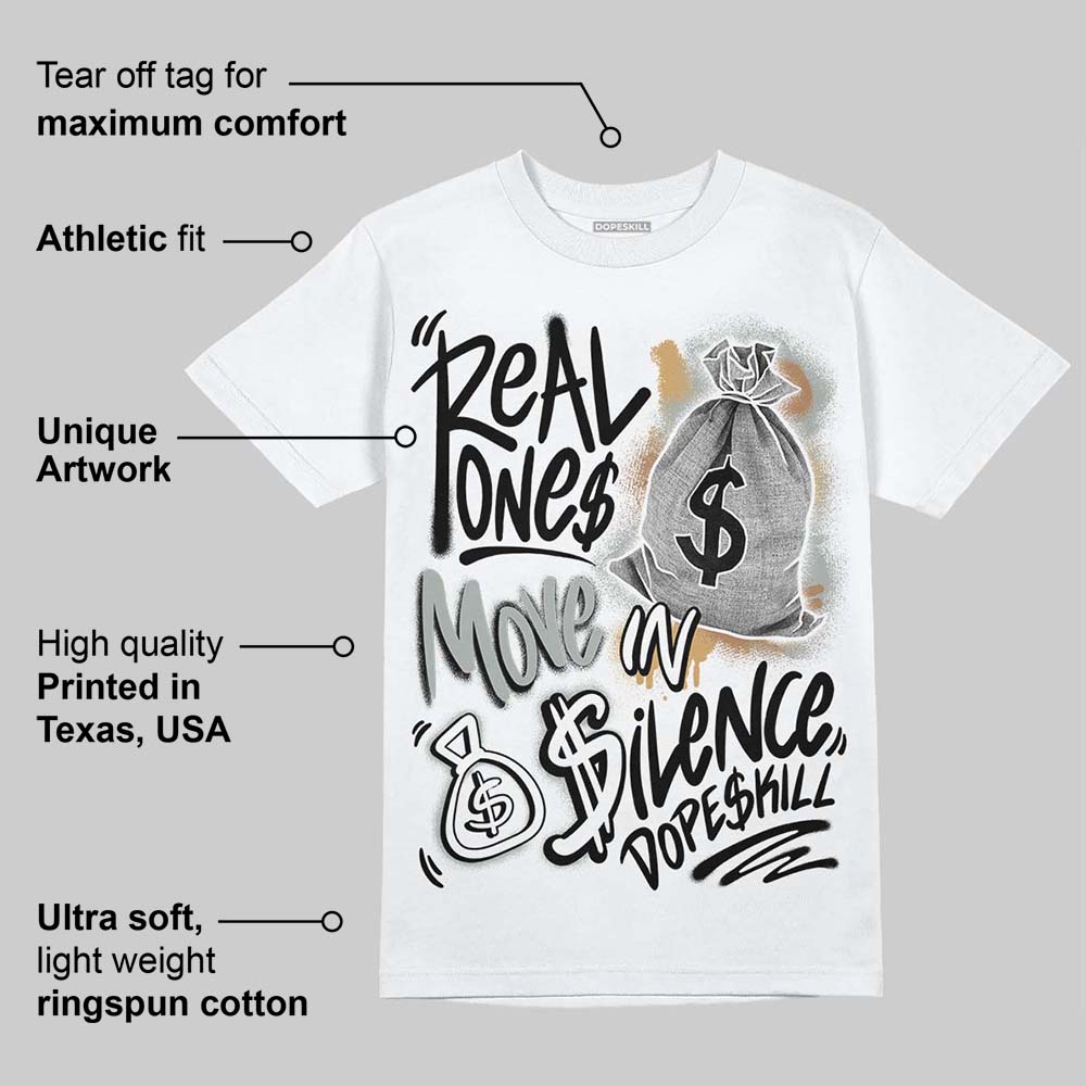 1906R ¡®White Gold¡¯ superstreetwear T-Shirt Real Ones Move In Silence Graphic