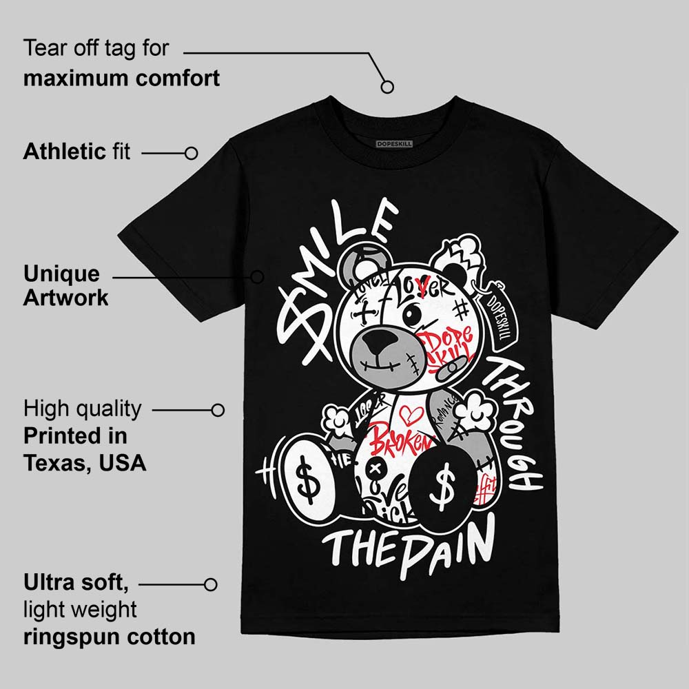 White Thunder 4s superstreetwear T-Shirt Smile Through The Pain Graphic