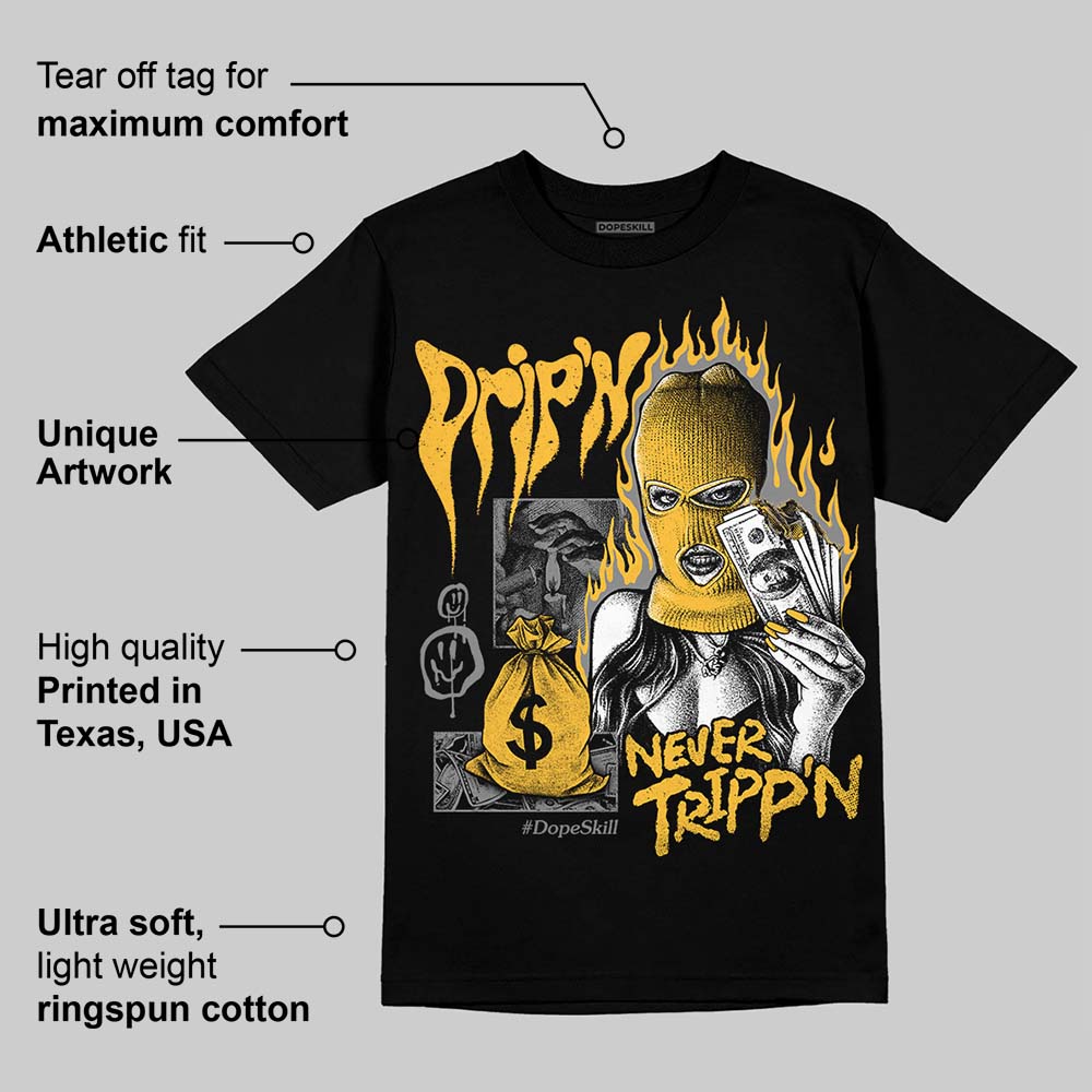 9060 Varsity Gold superstreetwear T-Shirt Drip'n Never Tripp'n Graphic