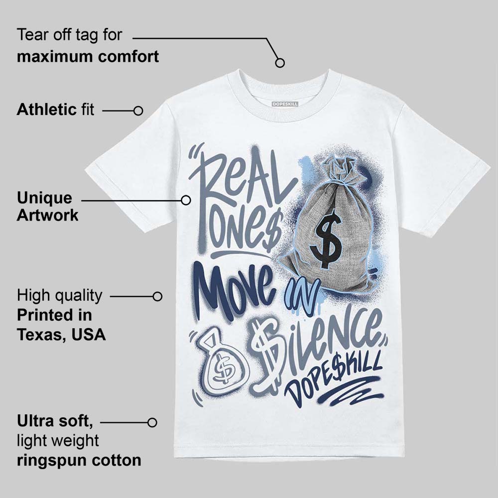 9060 Grey Day superstreetwear T-Shirt Real Ones Move In Silence Graphic