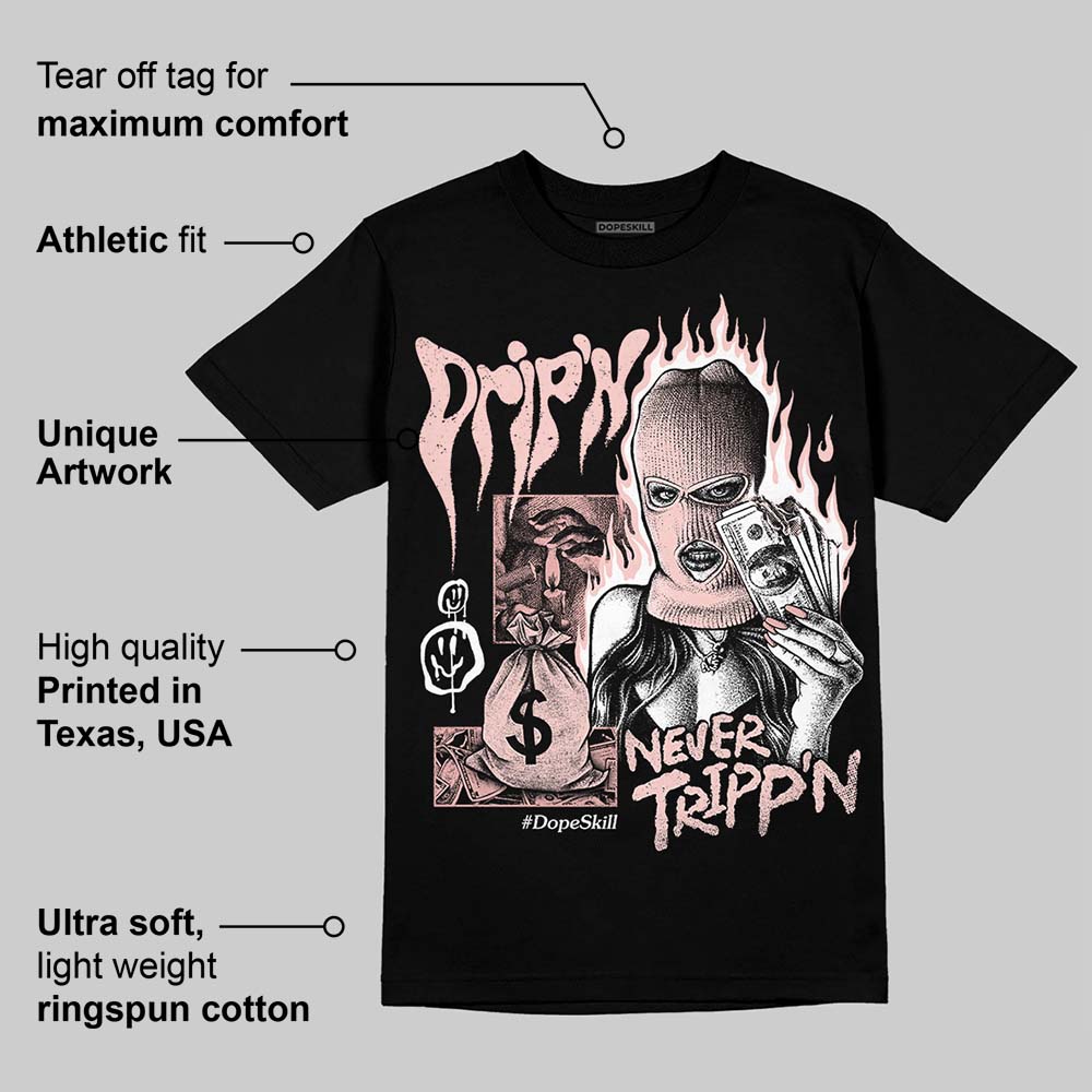 Leather Curb Glitter Pale Pink superstreetwear T-Shirt Drip'n Never Tripp'n Graphic