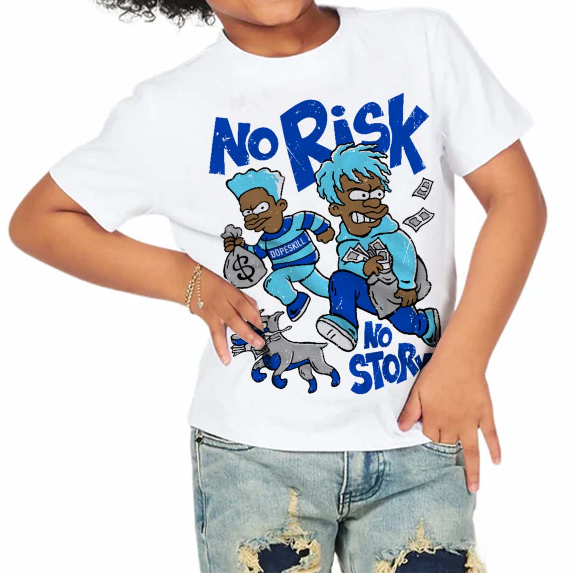 SB Dunk Argon superstreetwear Toddler Kids T-shirt No Risk No Story Graphic