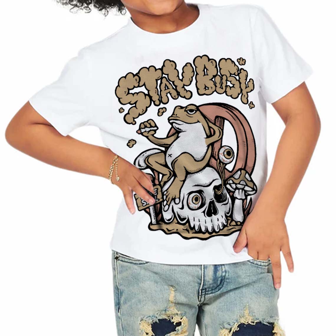 TAN Collection superstreetwear Toddler Kids T-shirt Stay Busy Graphic