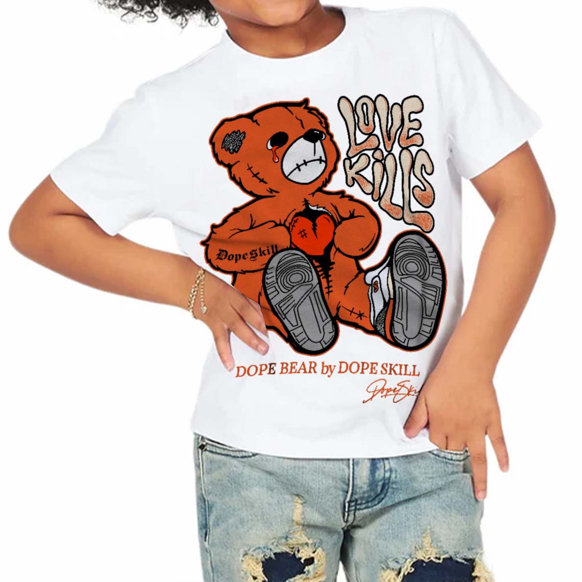 Georgia Peach 3s superstreetwear Toddler Kids T-shirt Love Kills Graphic