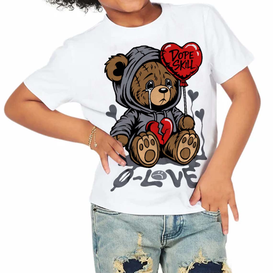 Stealth 14s superstreetwear Toddler Kids T-shirt Broken Bear Graphic
