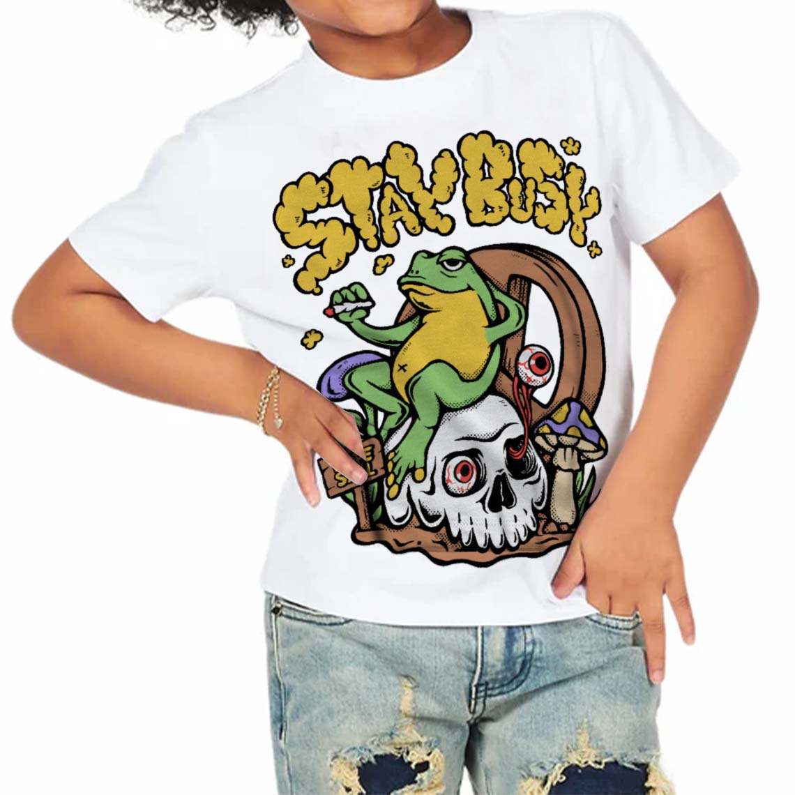 Limited superstreetwear Toddler Kids T-shirt Stay Busy Graphic