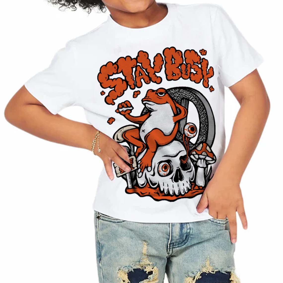 Georgia Peach 3s superstreetwear Toddler Kids T-shirt Stay Busy Graphic