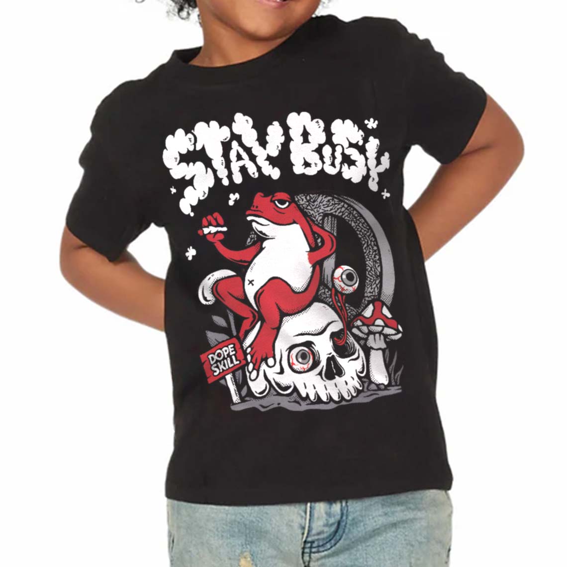Cement Grey 3s superstreetwear Toddler Kids T-shirt Stay Busy Graphic