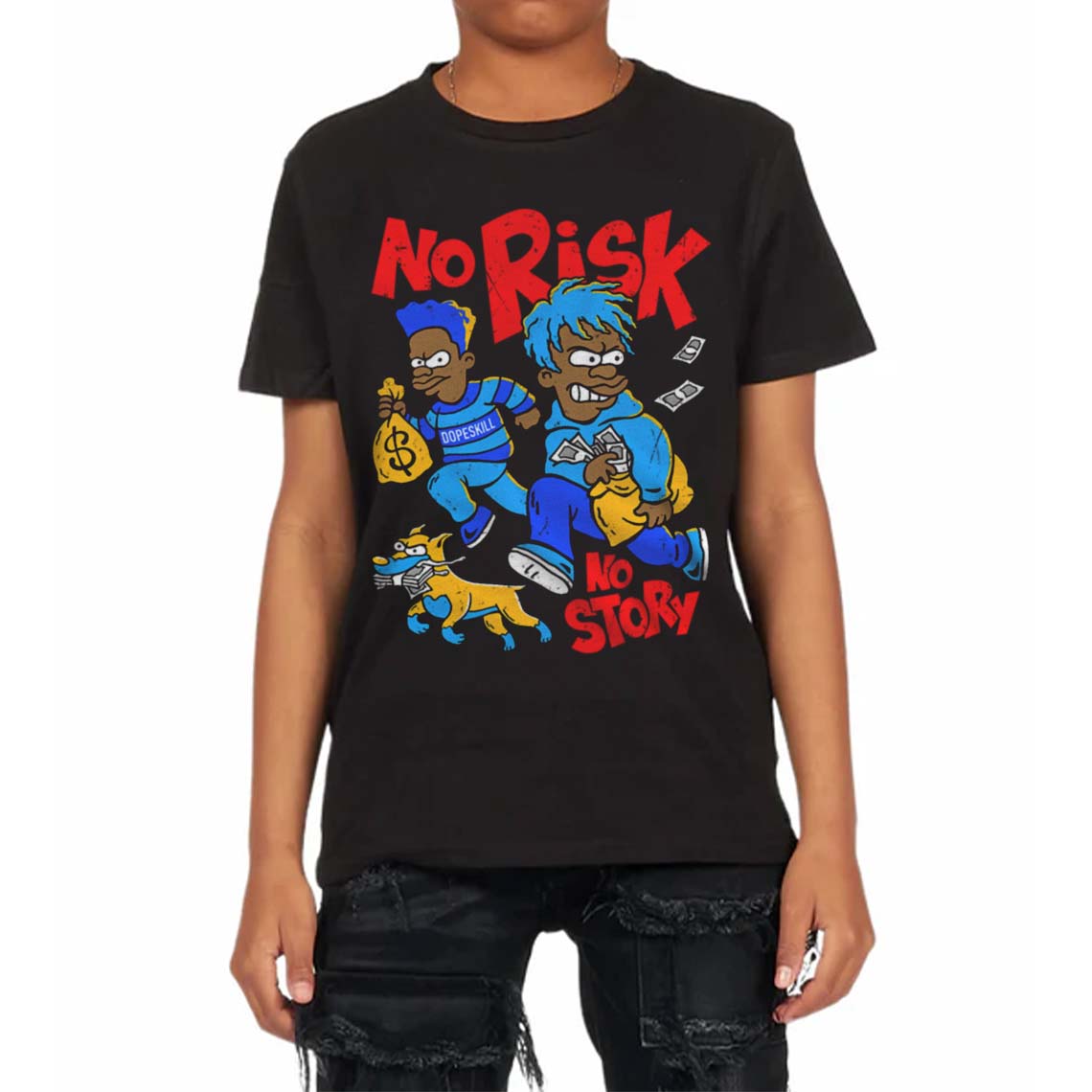 Royal Blue Collection superstreetwear Toddler Kids T-shirt No Risk No Story Graphic
