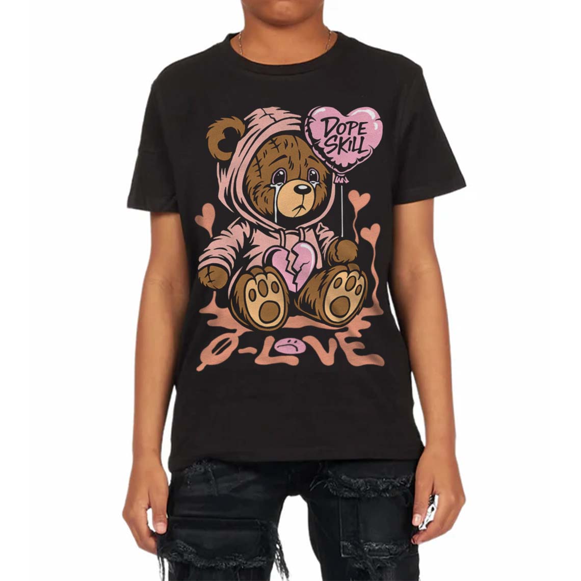 Legend Pink 11s superstreetwear Toddler Kids T-shirt Broken Bear Graphic