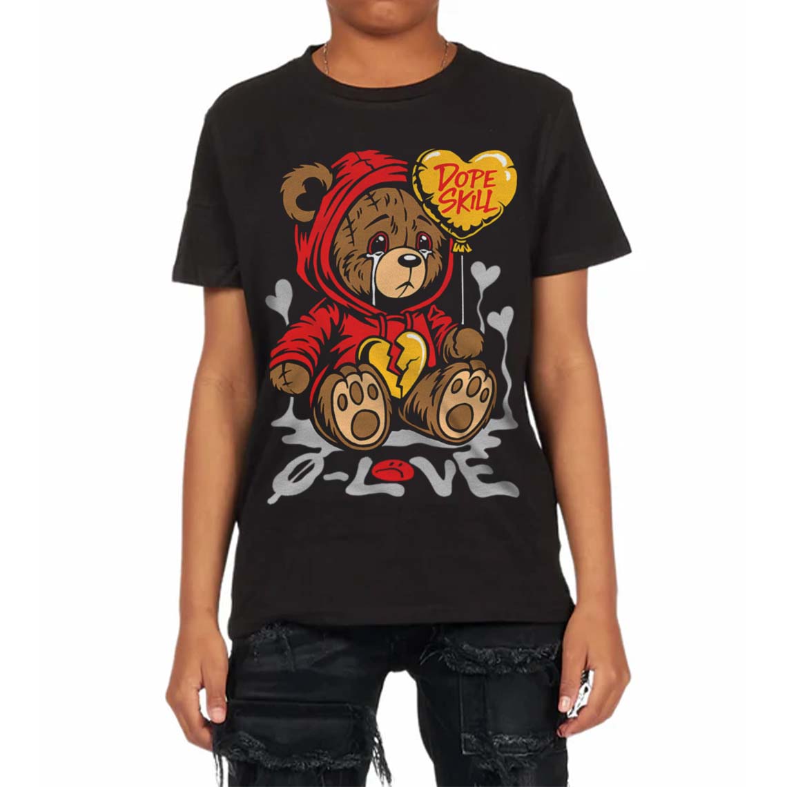 Cherry 12s superstreetwear Toddler Kids T-shirt Broken Bear Graphic