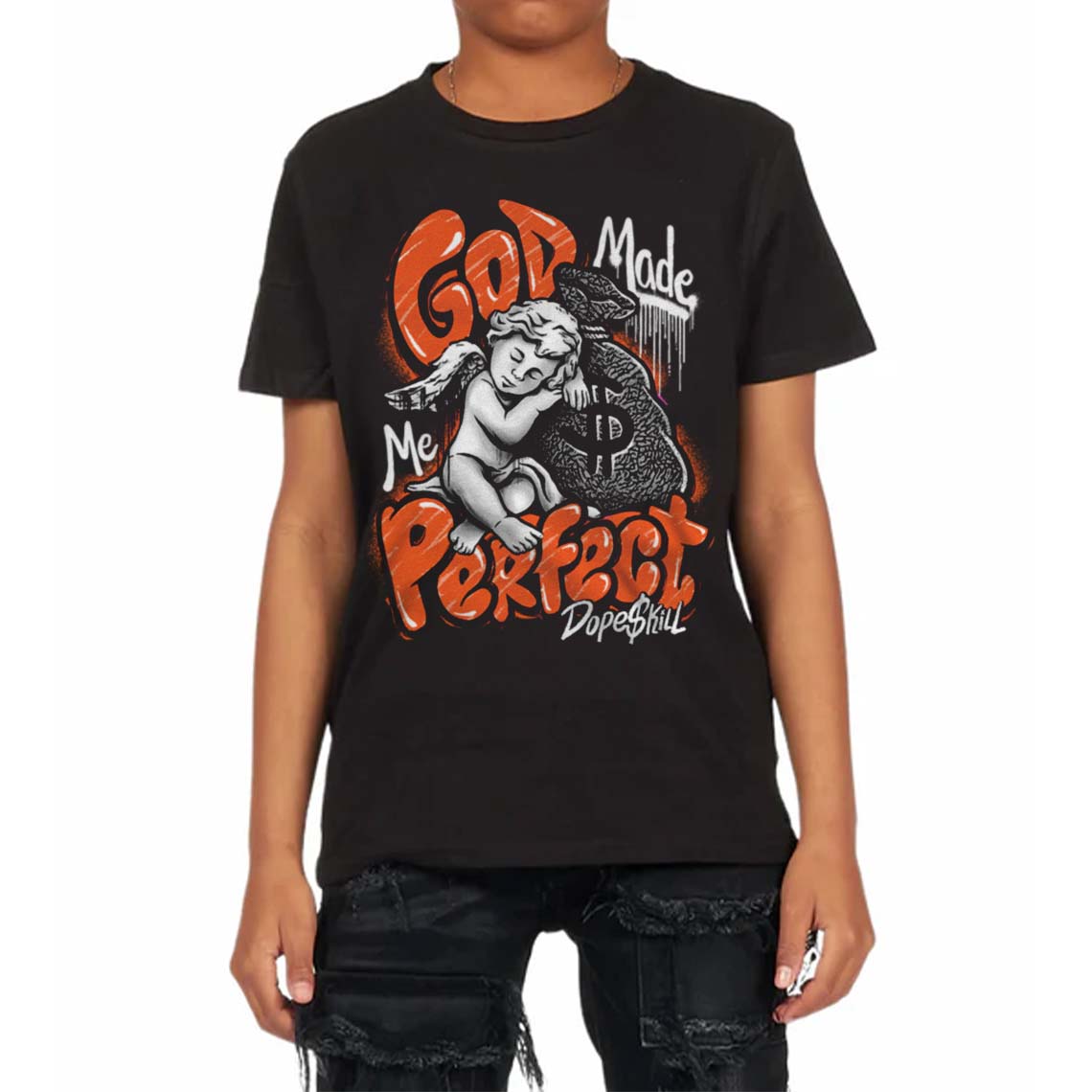 Georgia Peach 3s superstreetwear Toddler Kids T-shirt God Made Me Perfect Graphic