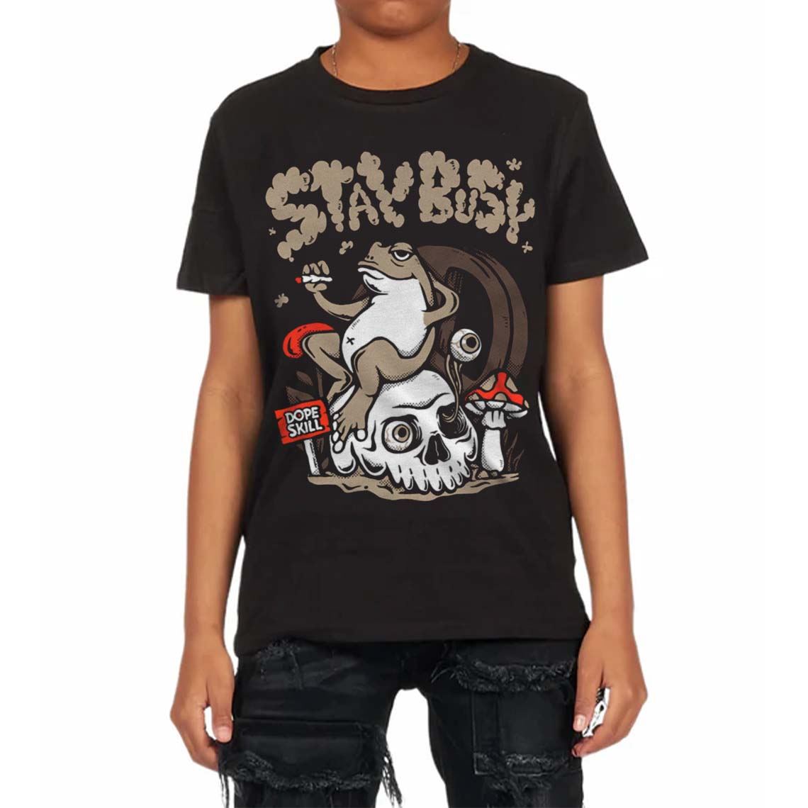 Latte 1s superstreetwear Toddler Kids T-shirt Stay Busy Graphic