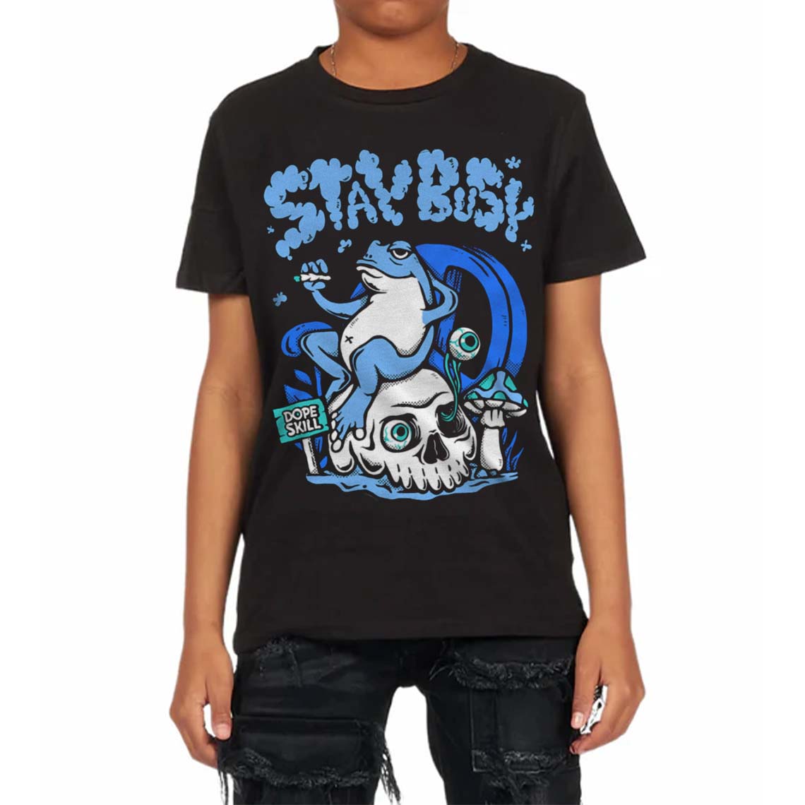University Blue Collection superstreetwear Toddler Kids T-shirt Stay Busy Graphic