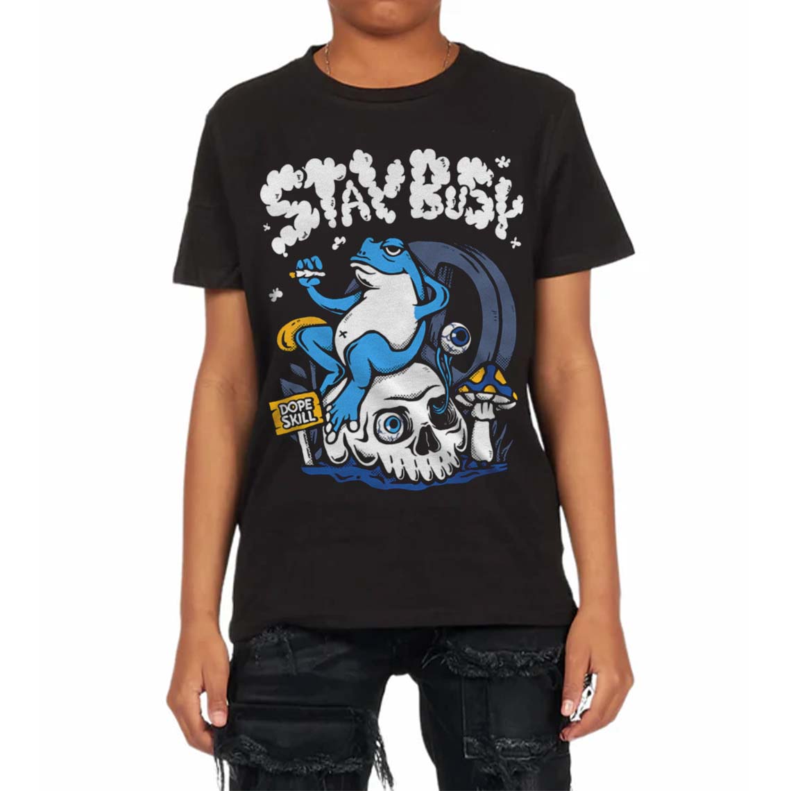 Diffused Blue 11s superstreetwear Toddler Kids T-shirt Stay Busy Graphic