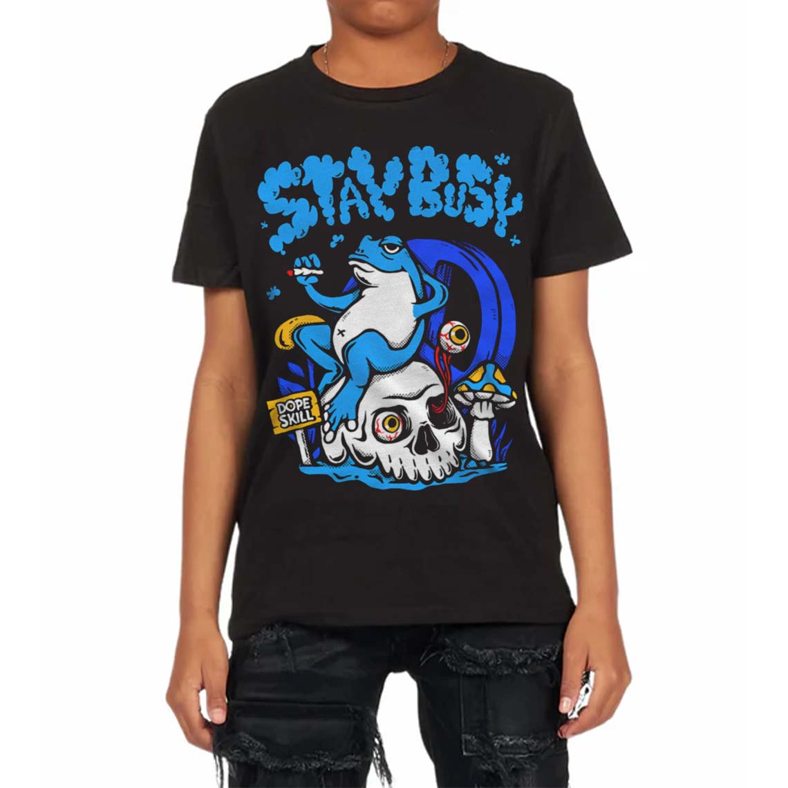 Royal Blue Collection superstreetwear Toddler Kids T-shirt Stay Busy Graphic