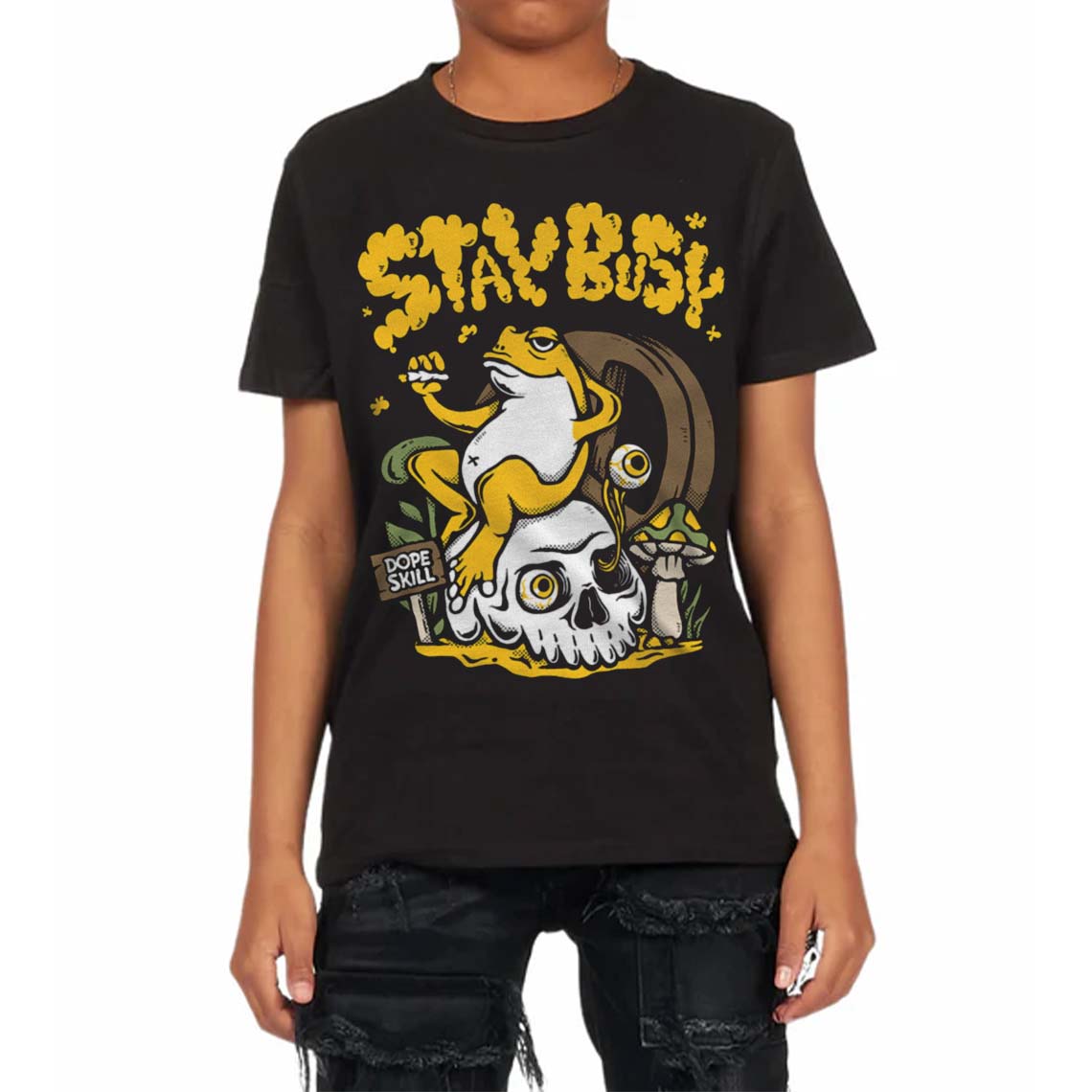 Yellow Collection superstreetwear Toddler Kids T-shirt Stay Busy Graphic