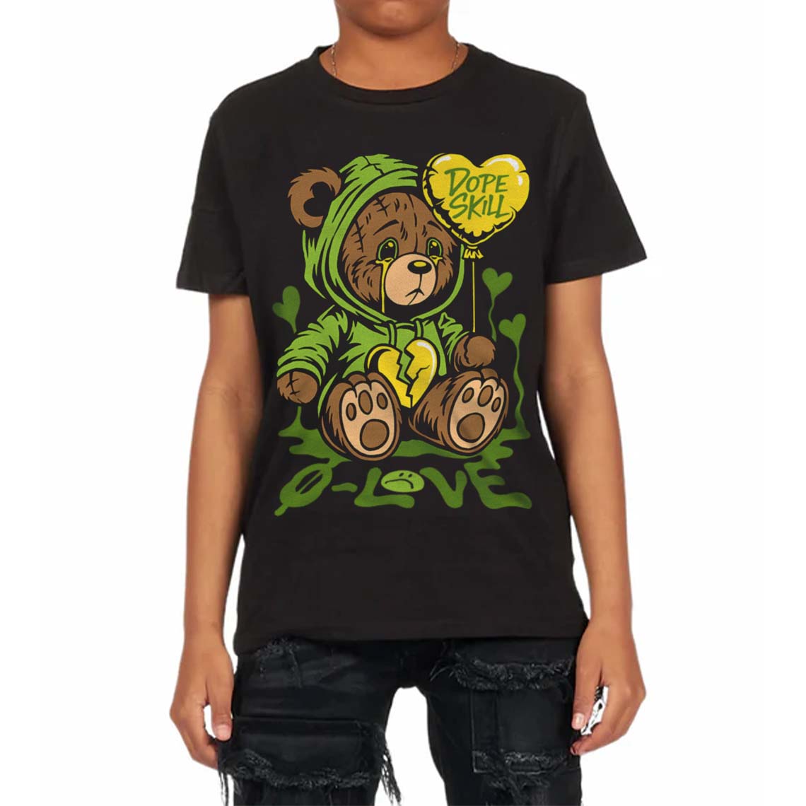 Dunk 'Chlorophyll' superstreetwear Toddler Kids T-shirt Broken Bear Graphic