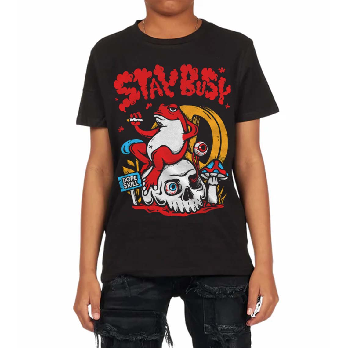 Red Collection superstreetwear Toddler Kids T-shirt Stay Busy Graphic