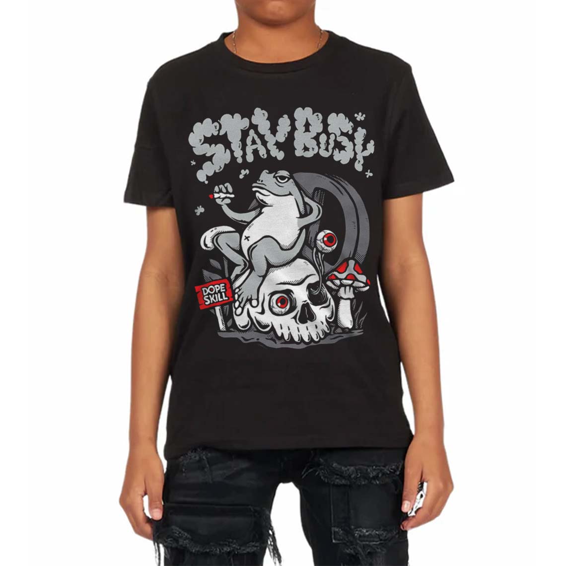 Fear 4s superstreetwear Toddler Kids T-shirt Stay Busy Graphic