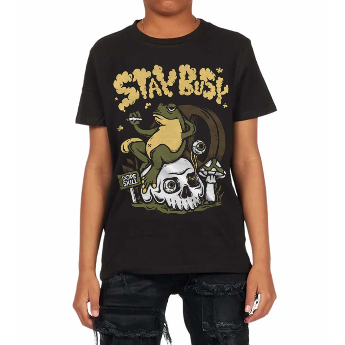 Craft Olive 4s superstreetwear Toddler Kids T-shirt Stay Busy Graphic