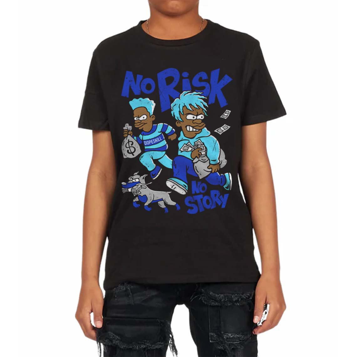 SB Dunk Argon superstreetwear Toddler Kids T-shirt No Risk No Story Graphic