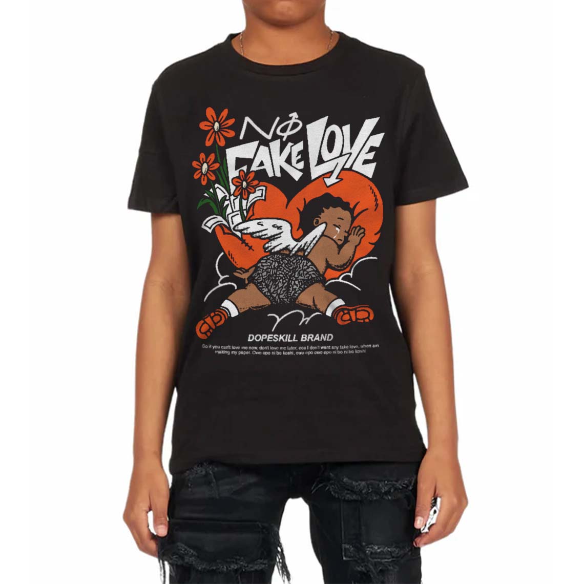 Georgia Peach 3s superstreetwear Toddler Kids T-shirt No Fake Love Graphic