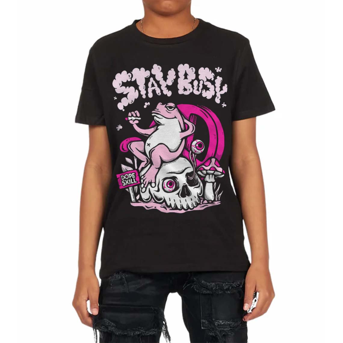 Pink Collection superstreetwear Toddler Kids T-shirt Stay Busy Graphic