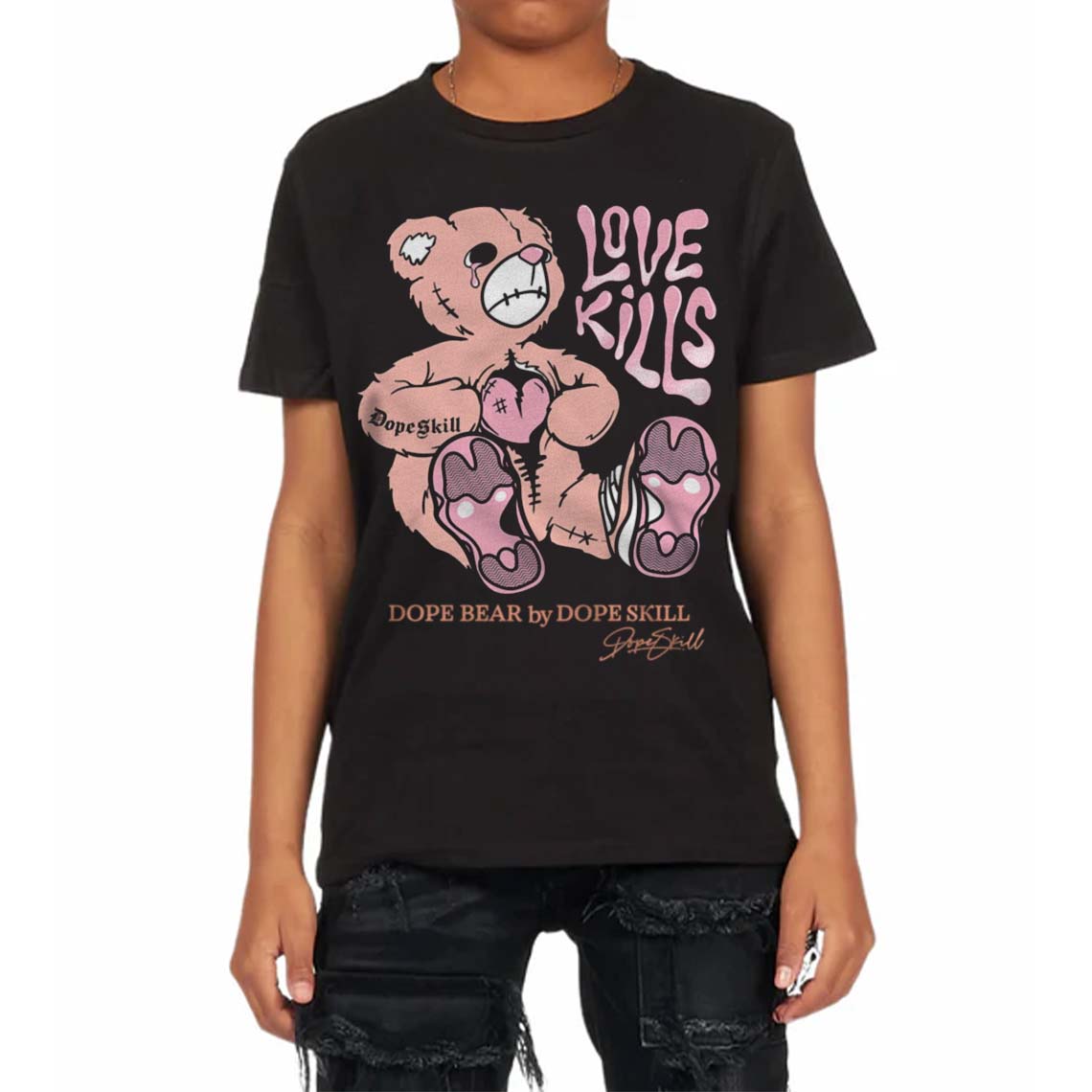Legend Pink 11s superstreetwear Toddler Kids T-shirt Love Kills Graphic