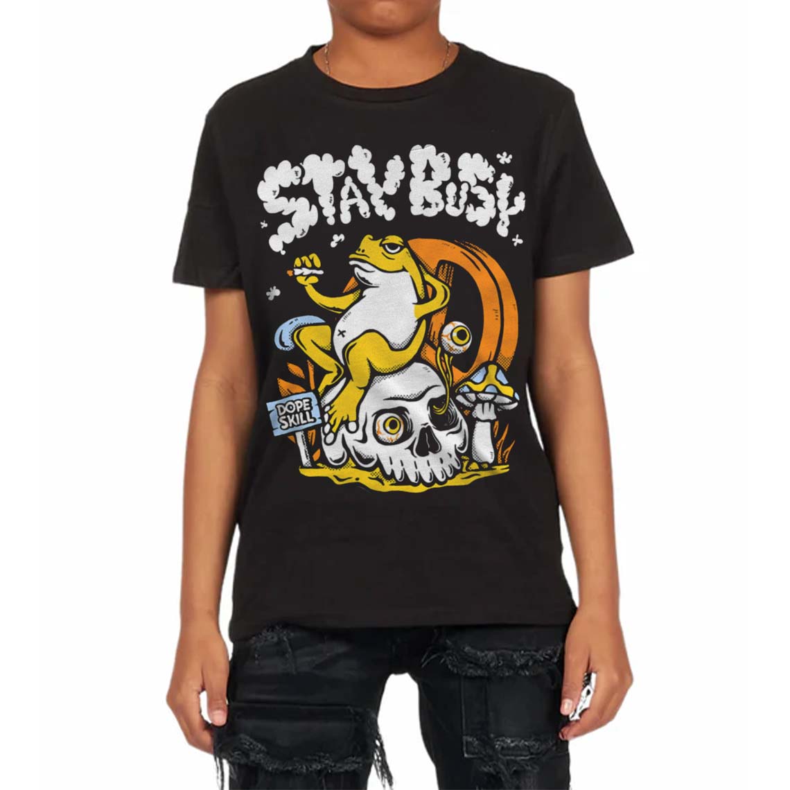 Yellow Ochre 6s superstreetwear Toddler Kids T-shirt Stay Busy Graphic